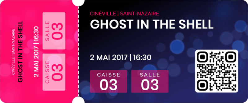 Ghost in the Shell Ticket Blog photographe amateur a Pornichet La Baule Saint Nazaire Guerande en Loire Atlantique 44