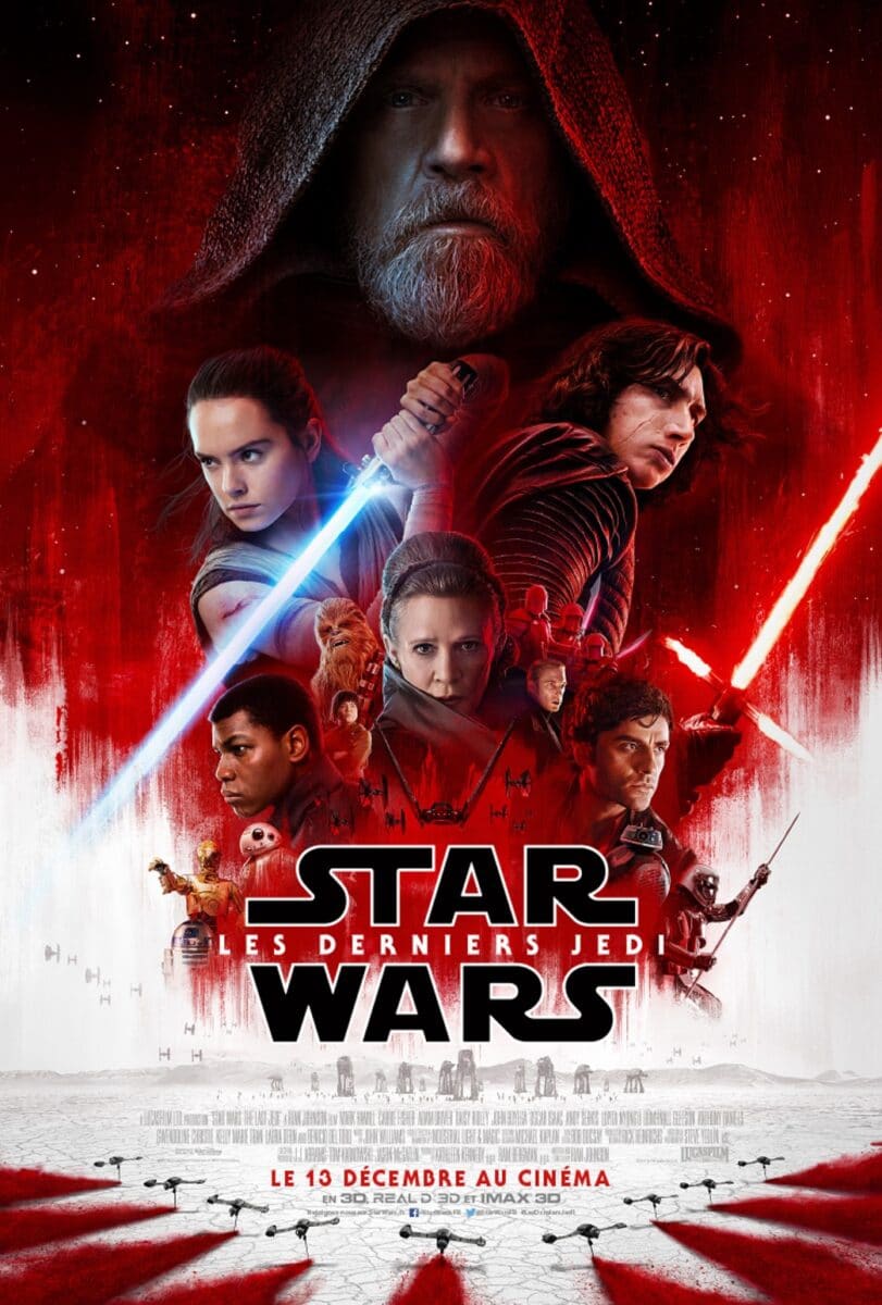 Star Wars Episode VIII Les Derniers Jedis Affiche Blog photographe amateur a Pornichet La Baule Saint Nazaire Guerande en Loire Atlantique 44
